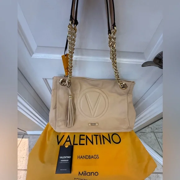 NWT Valentino by Mario Valentino Verra Signature Leather Tote Bag - Picture 3 of 13